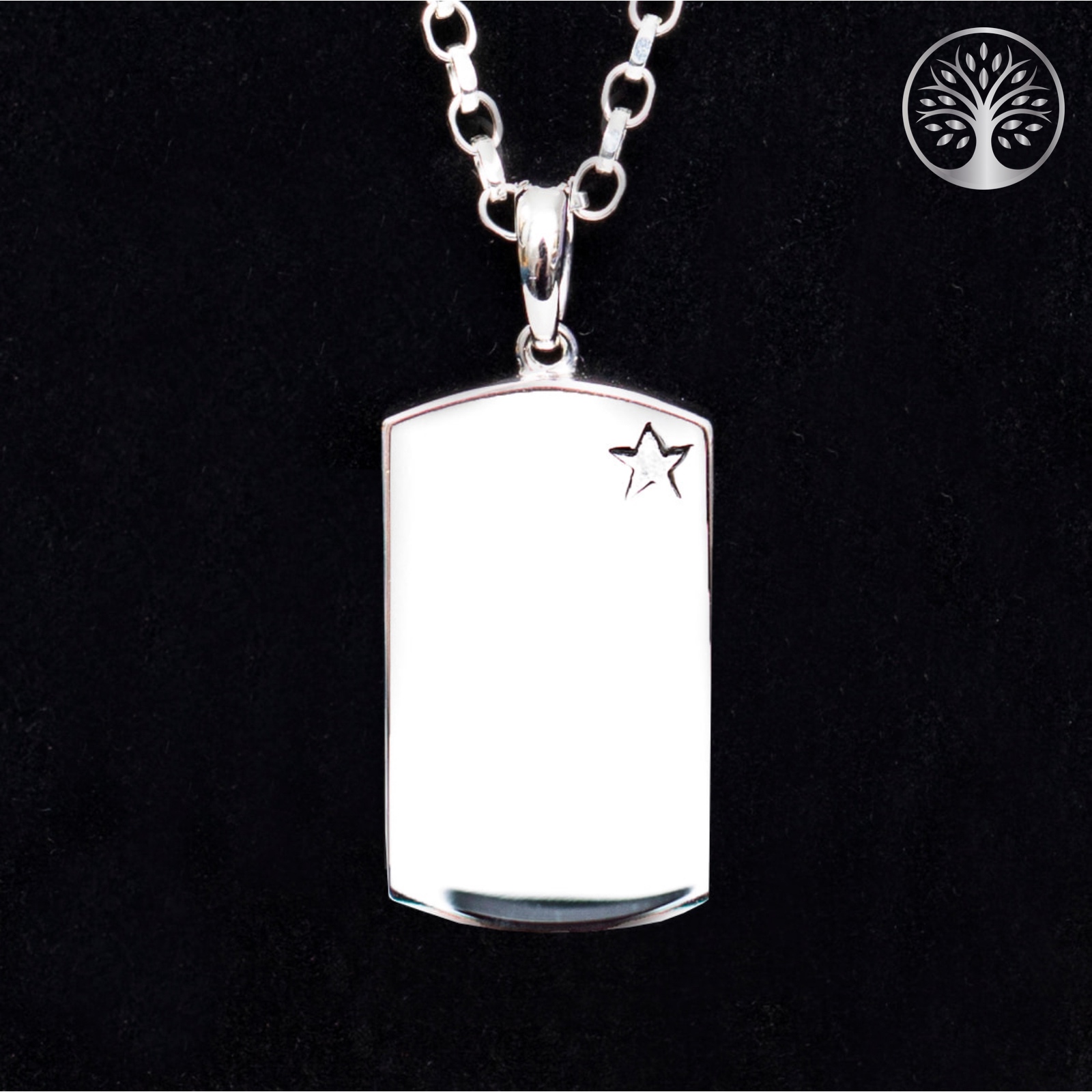 Military Style Dog Tag Pendant