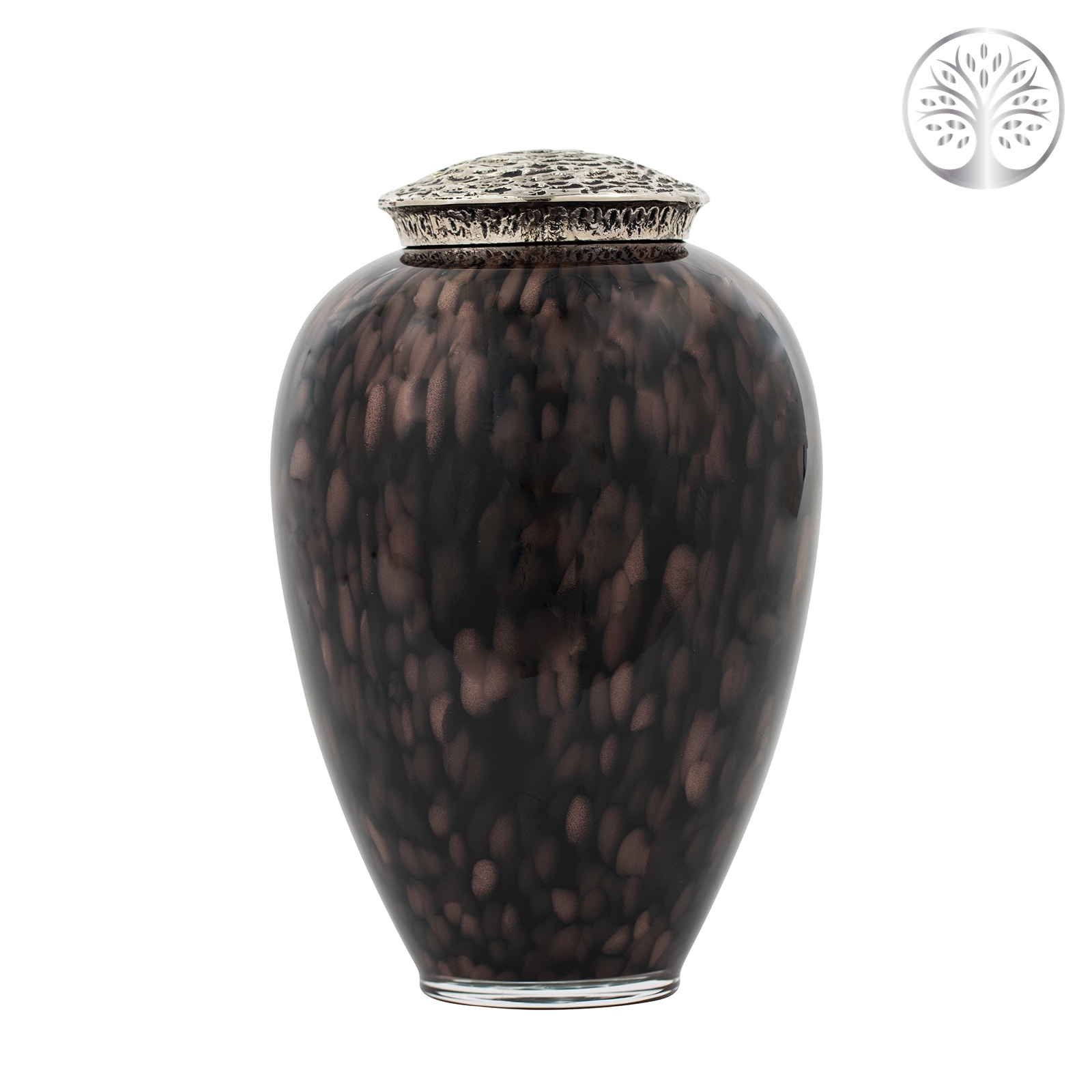 Luxury Glass Urn - Ebony Flecked
