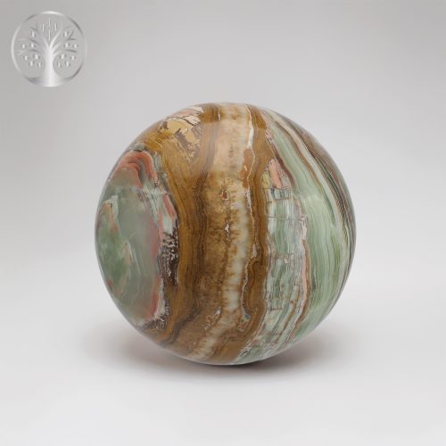 Green Onyx Sphere Urn - Earth