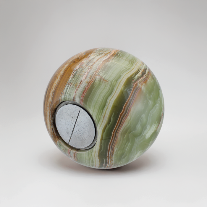 Green Onyx Sphere Urn - Earth - Image 2