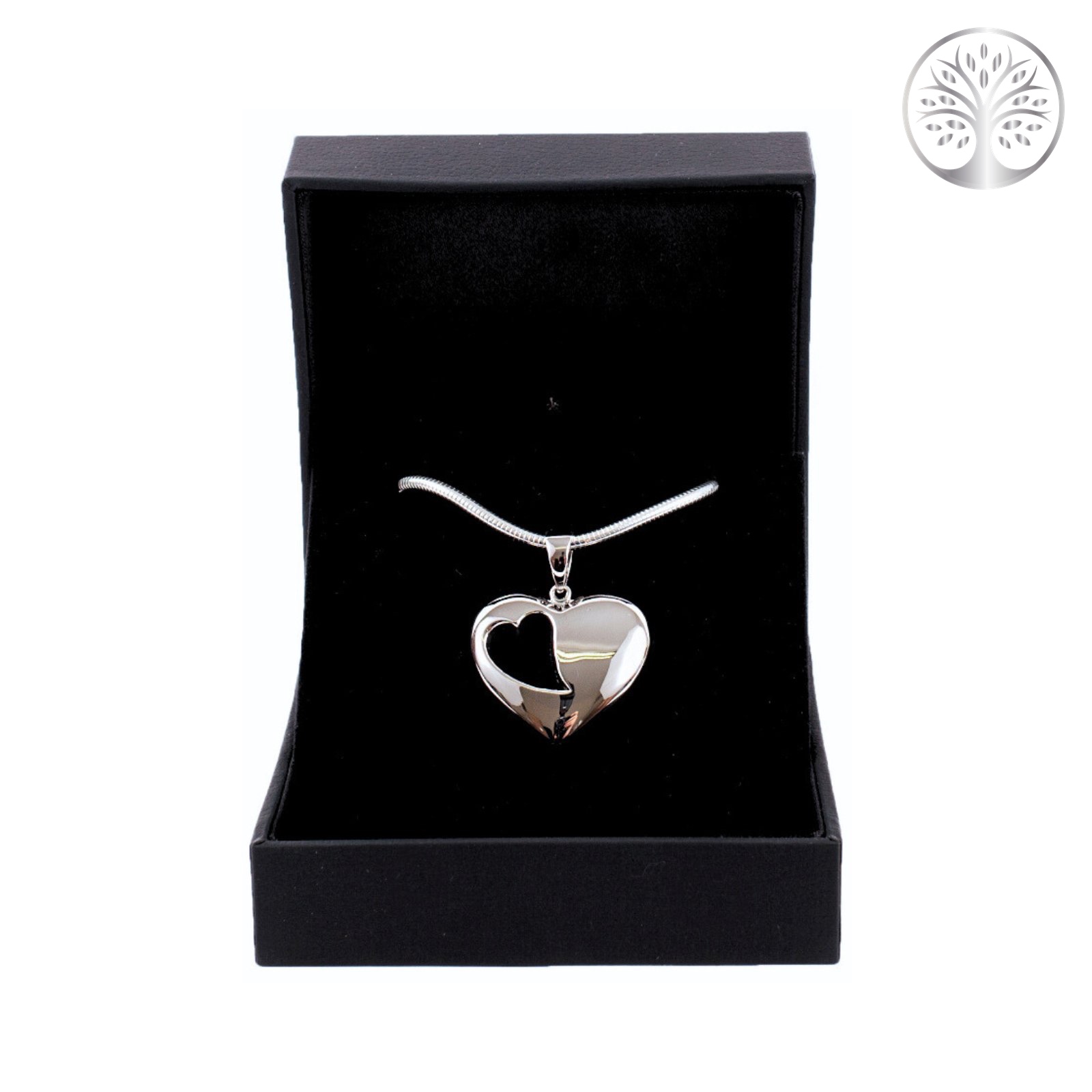 Heart Pendant with Heart Cut-Out