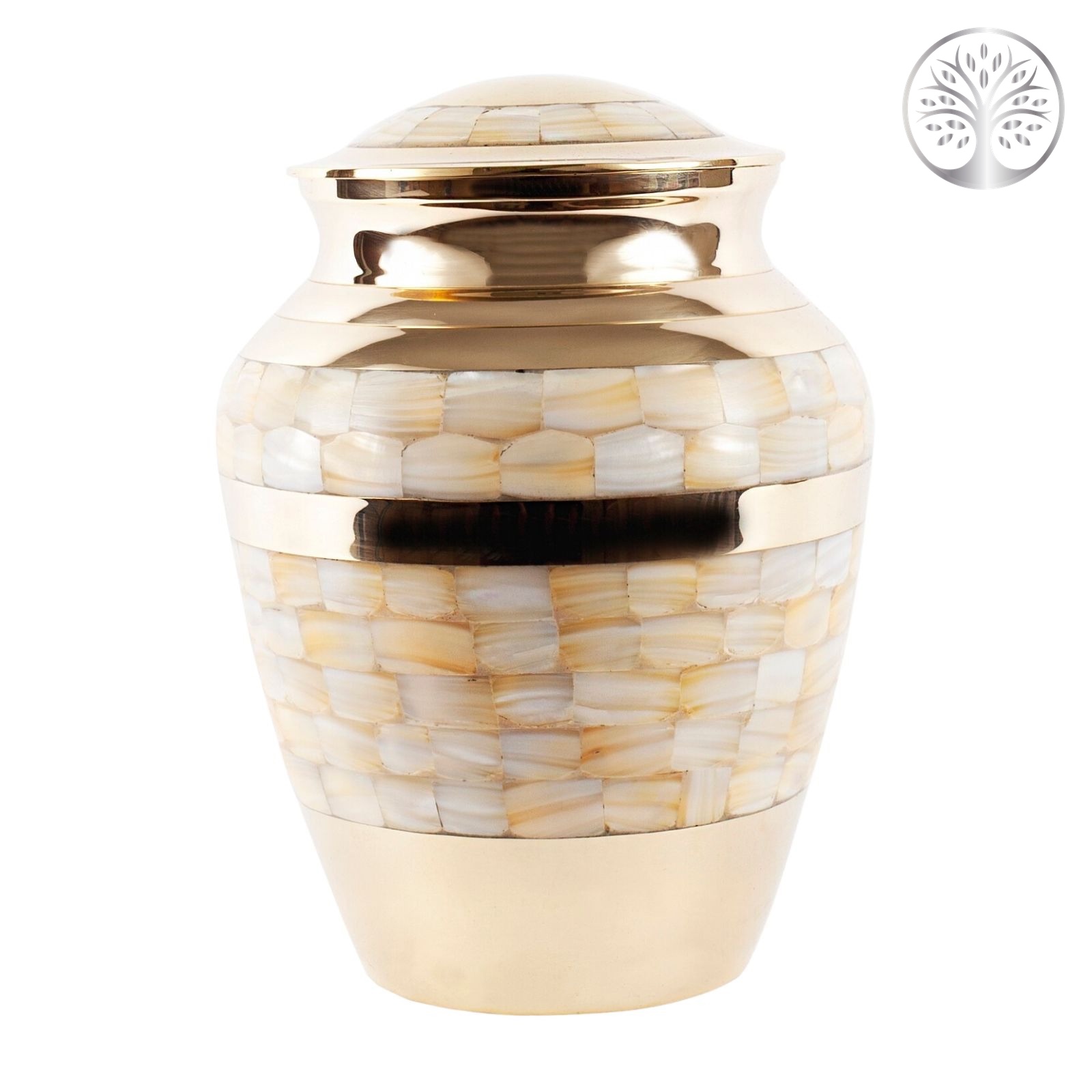 Grand Gold & Mother of Pearl Brass Urn (4L)