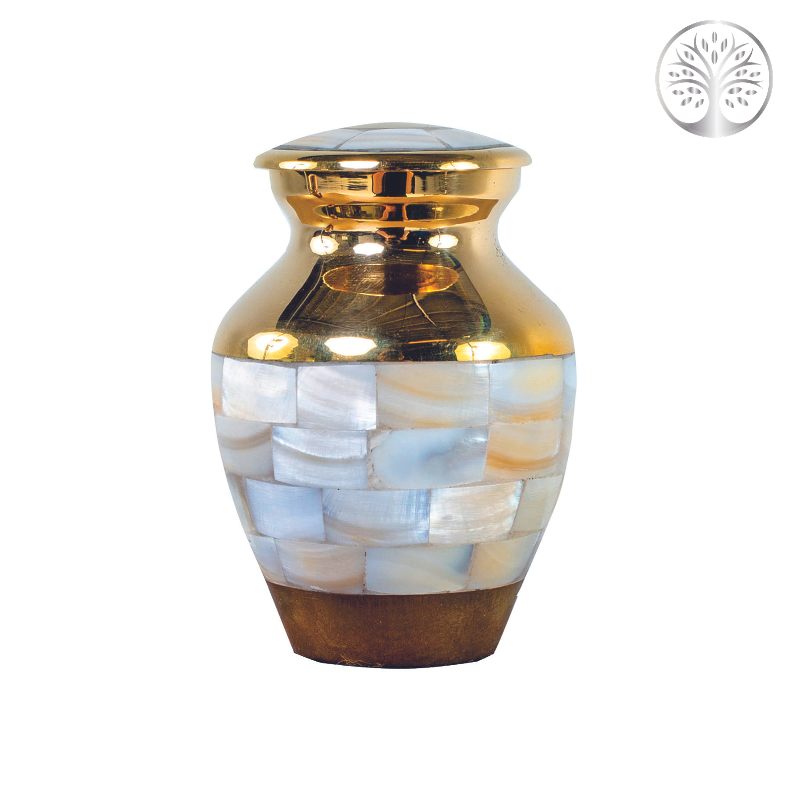 Gold and Mother of Pearl Keepsake Urn