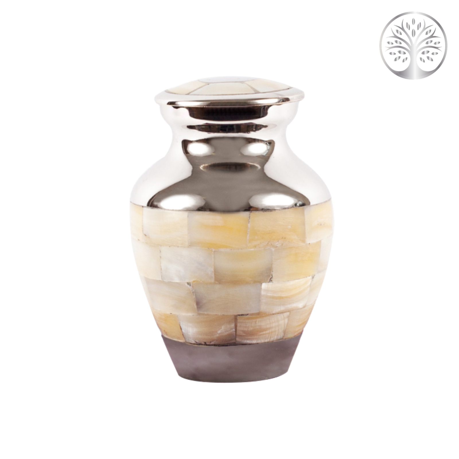 Silver and Mother of Pearl Keepsake Urn