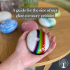 Glass Memory Pebble - French Grey & 24ct Gold Leaf - Image 2