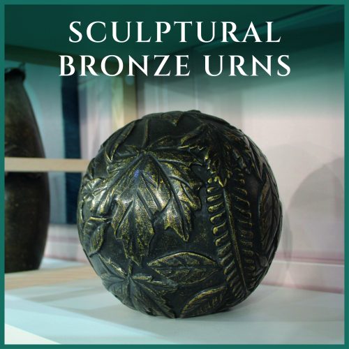 Sculptural Bronze Urns