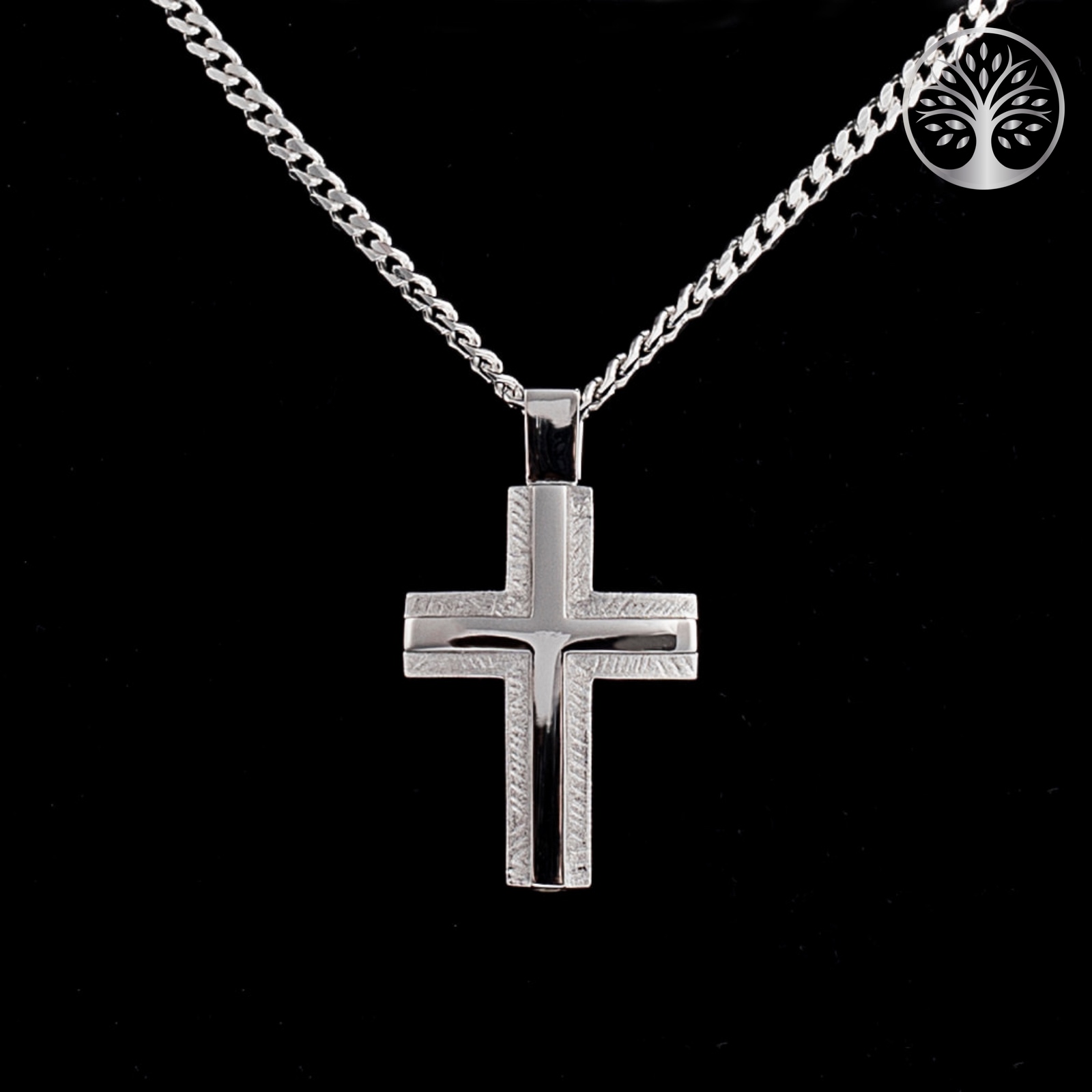 Silver Cross Pendant - Yarwood Memorial Products