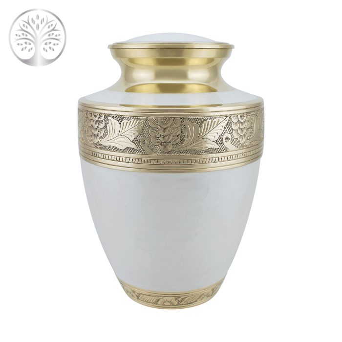 Gold Tranquility Brass Urn